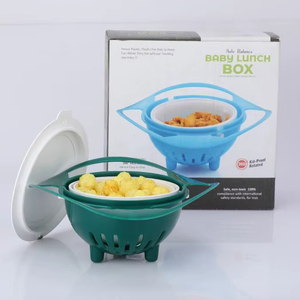 Tazón Giratorio para Bebé Zenara Moderno, Antiderrames, No Tóxico, Reutilizable, Portátil, con Tazón Interior Giratorio de 360 Grados, Fácil de Limpiar, Antideslizante, para el Hogar - Product Image 1
