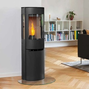 Calentador de pellets de madera independiente de primera calidad, diseñado para hogares elegantes, ofrece un calor eficiente, ideal para villas, patios y exteriores. - Product Image 1