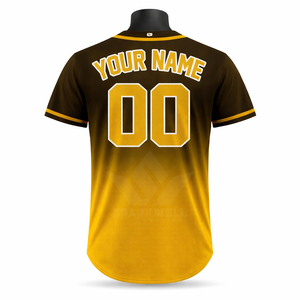 Maillot de baseball personnalisé pour homme adulte, manches courtes, sublimation du nom et du numéro de l'équipe sur le devant, design respirant, polyester, uniforme - Product Image 5