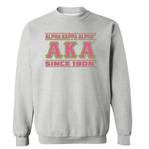 Sudadera Gris AKA con Cuello Redondo, Manga Larga, Puños Acanalados, Estampado Gráfico, Informal, para Mujer, Uso Diario, Cómoda - Product Image 1