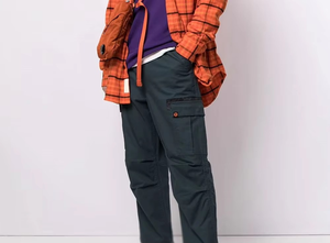 Pantalon cargo homme multi-poches, nouvelle conception premium, haute qualité, logo personnalisé, style streetwear, léger, effet usé. - Product Image 4