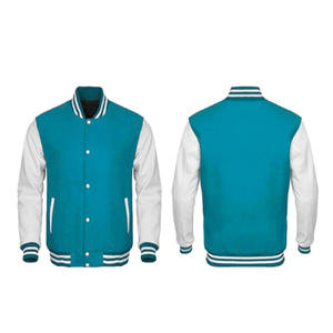 Wholesale Custom Designer Logo printing Autumn Zipper Cotton Polyester Unisex varsity <b>jacket</b> design button men varsity <b>jacket</b> - Product Image 3