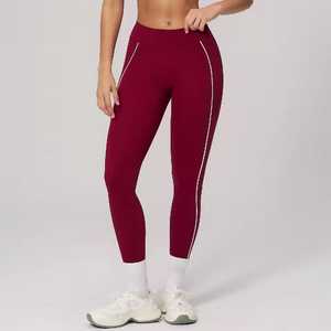 <b>Hot</b> Sale Latest Style Yoga <b>Legging</b> Elastic Breathable Knitted Lightweight Eco-Friendly Comfortable Women Waist <b>Legging</b> Low MOQ - Product Image 1