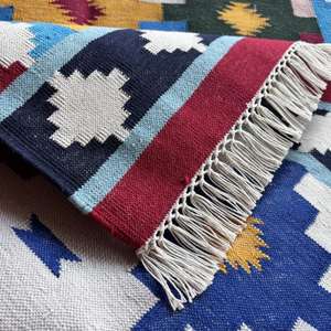 Tapis en coton fonctionnels pour les chambres Boho et le salon Design de sol pratique chaud Lowmaintenance 019 - Product Image 6