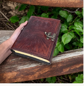 Darkhold Leather Journal: <b>Book</b> of <b>Shadows</b>, Grimoire with Lock - Product Image 5