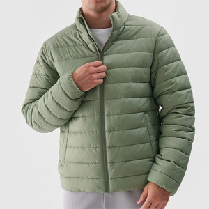 High Quality Winter <b>Woolen</b> Outer Wear Breathable Zipper Stand Collar puffer jacket water resistence Windproof Technique - Product Image 5