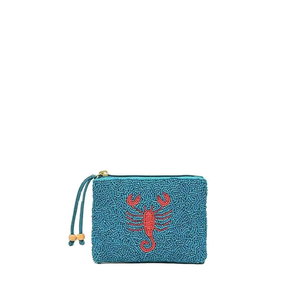 BY MULTI C5AFT Hermoso y lujoso pulsera de cuentas de semillas hecho a mano, nuevo, estilo americano y más allá de las fronteras, con cuentas turquesa y monedero rojo de Escorpio - Product Image 1