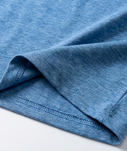 Men's V-Neck Short Sleeve Solid Cotton Casual T-Shirt Regular Fit Breathable Enzyme Wash Knitted Jersey Fabric 180g Eco-Friendly - Product Image 5