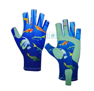 Gants de pêche pour hommes et femmes, sans doigts, protection solaire UV, paume antidérapante, respirants, séchage rapide, tissu extensible pour la pêche - Product Image 6