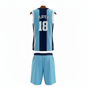 Ensemble d'uniformes de basket-ball personnalisés imprimés en gros |   Maillots d'équipe de club unisexes sans manches, nom d'équipe personnalisé |   Respirant et à séchage rapide - Product Image 2