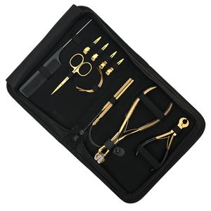 Kit d'outils professionnels en acier inoxydable pour extensions de cheveux : Pince à bandes, Coupe-keratine, Outil à boucle, Mini-ciseaux, Pinces de coiffure - Product Image 6