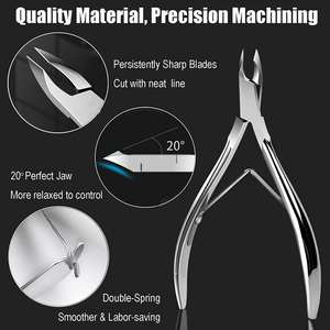 Professional Luxury Stainless Steel Nail Cuticle Nipper Wide Jaw Opening Straight Sharp Tip <b>Heavy</b>-<b>Duty</b> Manual <b>Tool</b> for Nails - Product Image 4
