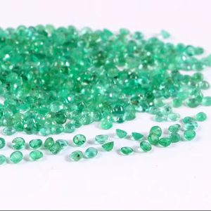 Esmeralda Natural Facetada Redonda de 3mm, Gema Suelta de Alta Calidad para Joyería, Venta al Por Mayor de Piedras Sueltas Facetadas Redondas - Product Image 1