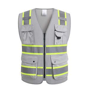 Gilet de sécurité haute visibilité pour travaux pétroliers et gaziers, vêtement de travail haute visibilité avec fermeture éclair, gilet de sécurité haute visibilité avec coutures renforcées - Product Image 6
