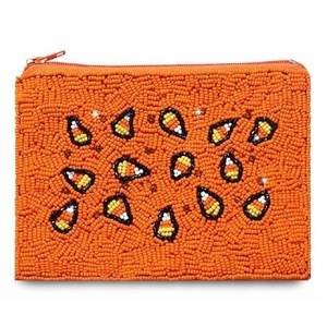 Porte-monnaie de luxe à motif maïs sucré, orné de perles, avec fermeture éclair, broderie, pochette tendance pour clés, argent, cartes, maquillage, usage polyvalent - Product Image 1