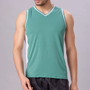 Chaleco Deportivo de Verano para Hombre, Ecológico, Transpirable, Corte Ajustado, Cuello Redondo, Poliéster/Algodón, Sin Mangas, Venta al Por Mayor - Product Image 2