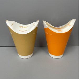 Ly giấy đựng trà cà phê kiểu bướm thiết kế mới có nắp gấp tích hợp, dùng được cho đồ uống nóng lạnh và khoai tây chiên - Product Image 5