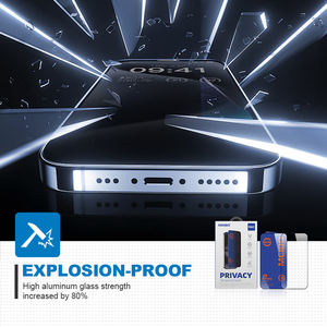 Protection d'écran anti-espion <span class=keywords><strong>MEIBO</strong></span> 28 degrés, verre trempé électroplaqué anti-regard pour iPhone 16 17 Pro Max - Product Image 3