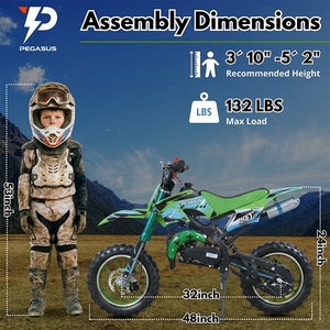 Moto tout-terrain Yaztor 49cc <span class=keywords><strong>Mini</strong></span> Moto au style tendance, moto cross pour enfants, moto 2 temps, livraison rapide depuis l'entrepôt américain - Product Image 2