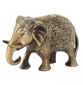 Pièce décorative en métal pour la décoration de la maison, finition laiton doré, sculpture décorative, figurine, salon, bureau, étagère et table - Product Image 3