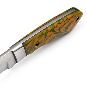 Custom Handmade Outdoor Hunting Skinning Camping Knife with Color Resin Handle Stainless Steel <b>Drop</b> Point Blade for Wholesale - Product Image 4