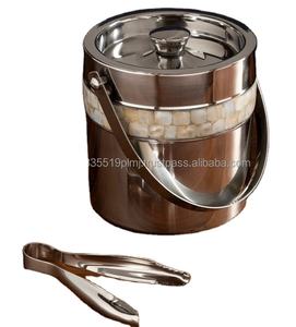 Wholesale Customized <b>Gold</b> Stainless Steel Classic Metal Round <b>Ice</b> <b>Bucket</b> with Lid 3L Capacity for or Beverage Tubs - Product Image 2