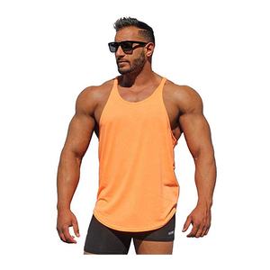Gran oferta, chaleco de verano hecho a medida, chaleco de algodón para gimnasio, chaleco con tirantes para brazo profundo y espalda, entrenamiento de gimnasio, camiseta sin mangas con ajuste muscular para hombres - Product Image 4