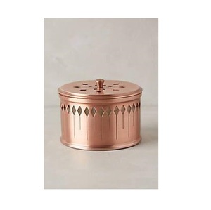 Pot en métal moderne avec couvercle, pot à bougie ou boîte en métal avec couvercle pour bougie - Product Image 4