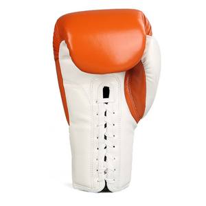 Gants de boxe en cuir à lacets style professionnel pour entraînement, sparring, combat, kickboxing, sac de frappe, Muay Thai, MMA - Product Image 2