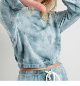 Women <b>Tie</b> Dye Hooded Tracksuit Set Full Length Sweatpants With Side Pockets Casual Spring Wear Drawstring Closure - Product Image 3