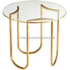 Modern Round Shape Iron Metal Centre Table Gold Finished Accent Table for Living Room or Lounge <b>Space</b> For Home - Product Image 5