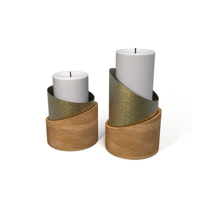 Modern Black Steel <b>Candle</b> Stand with Twisted Design for Home Decoration - Product Image 2