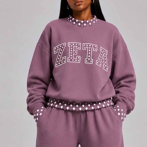 Zeta Heavyweight <b>Mock</b> <b>Neck</b> Sweatshirt Women Men Ladies Unisex Fashion Apparel Polka Dot Gingham Patch - Product Image 6