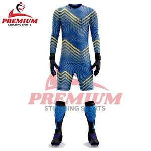 Maillot de gardien de but de football à manches courtes, respirant, 100% polyester, personnalisable, OEM, vente en gros, ensembles d'uniformes de football - Product Image 4