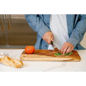 Rectangle solid wood chopping Wooden chopping block handle Kitchen <b>board</b> with handle Chopping block for kitchen - Product Image 2