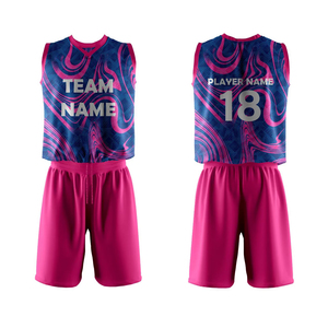 Uniforme de Baloncesto Deportivo Transpirable de Secado Rápido de Alta Calidad OEM, Pantalones Cortos con Estampado Digital, Número y Nombre Personalizados, Tallas Grandes - Product Image 1