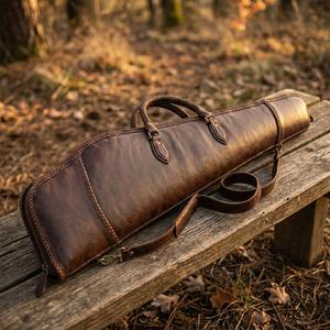 Housse de fusil de chasse en cuir, sur mesure, de qualité supérieure, imperméable, légère et résistante, pour la chasse et le tir en extérieur. - Product Image 3