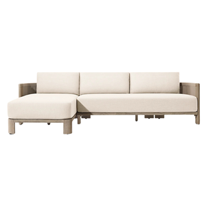 Modern Luxury <b>Outdoor</b> Sectional <b>Sofa</b> Set Solid Teak Waterproof Cushion Patio Lounge Couch With Elegant Rope Detail Design - Product Image 4