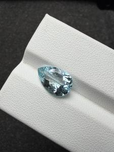 Aigue-marine bleue véritable, pierre précieuse naturelle, couleur Santa Maria, pour la fabrication de bijoux, bague, pendentif, cadeau pour collectionneur, 2,58 carats - Product Image 4