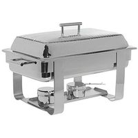 Plat à chafing dish de haute qualité en acier inoxydable avec couvercle en verre pour la présentation des aliments lors de mariages, réceptions et traiteurs