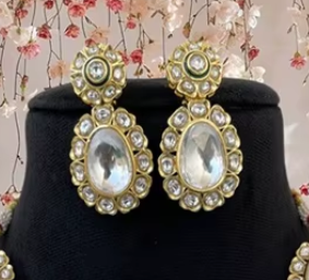 Royal multistone polki Choker set มรกต centerpiece kundan เซ็ทสำหรับผู้หญิงสำหรับงานแต่งงานงานหมั้น - Product Image 2
