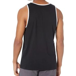 Camiseta sin mangas negra para hombre con ribete en contraste, camiseta muscular para entrenamiento en el gimnasio, fitness, verano, informal, activa - Product Image 2