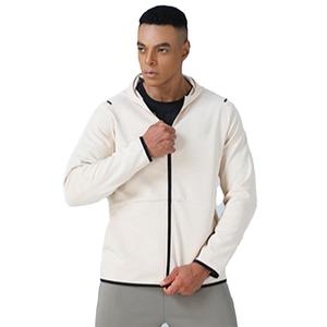Chaqueta Deportiva con Capucha y Cierre Completo para Hombre, 320 g/m², 91.8% Poliéster, 8.2% Elastano, Ajuste Atlético, Elástica, para Correr y Entrenar - Product Image 2