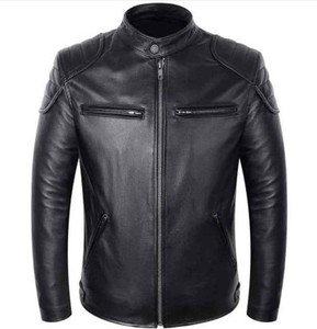 <b>Men's</b> <b>Black</b> PU Solid Dyed Eco-friendly <b>Turtleneck</b> Collar Zipper Closure Slim Fit Regular Length Winter Wear - Product Image 5
