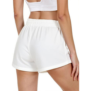 Shorts en molleton oversize pour femme, avec cordon de serrage à la taille et poches, en mélange de coton brossé doux, pour la détente, la gym et l'hiver - Product Image 4