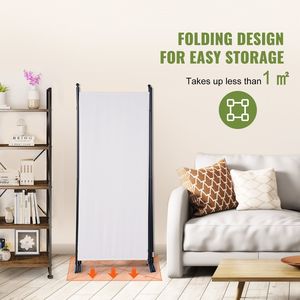 6.1 ft Fabric Partition Office & Bedroom Divider 3-<b>Panel</b> Folding Privacy <b>Screens</b> Room Dividers for Better Privacy - Product Image 5