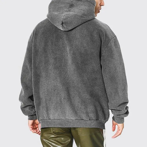 Sweat-shirt gris oversize avec imprimé squelette, décontracté pour homme, vêtement d'hiver, 100% coton, impression numérique - Product Image 2