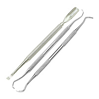 Coupe-cuticules et repousse-cuticules professionnels UBI en acier inoxydable double face, double tête, réutilisables, 14 cm, pour manucure et pédicure