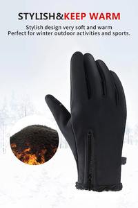 Gants d'hiver en cuir véritable pour hommes, gants thermiques chauds doublés pour les activités de plein air par temps froid et la conduite - Product Image 6