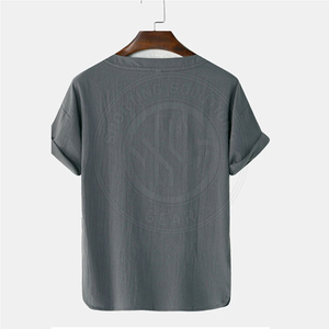 เสื้อยืดผู้ชาย ผ้าฝ้ายพรีเมียม เนื้อนุ่ม สวมใส่สบาย เสื้อยืดลำลองสำหรับผู้ชาย ชุดลำลองประจำวัน แฟชั่นทันสมัย ดีไซน์ทันสมัย คุณภาพสูง - Product Image 2